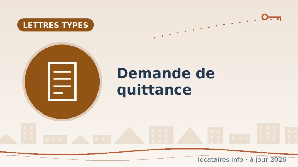 Lettre de demande de quittance de loyer