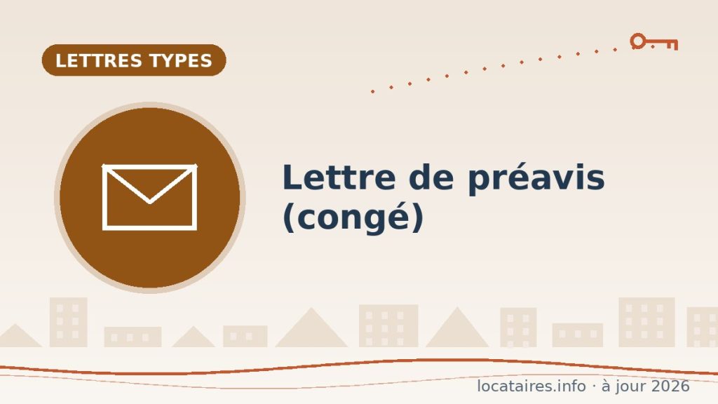 Lettre de préavis : le modèle de congé du locataire
