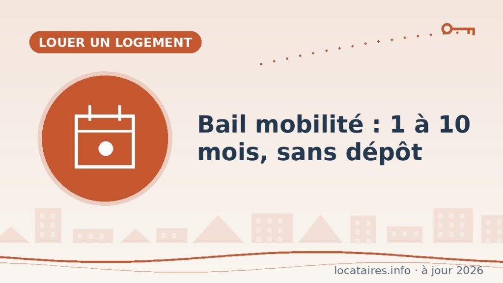 Bail mobilité : la location meublée de 1 à 10 mois, sans dépôt