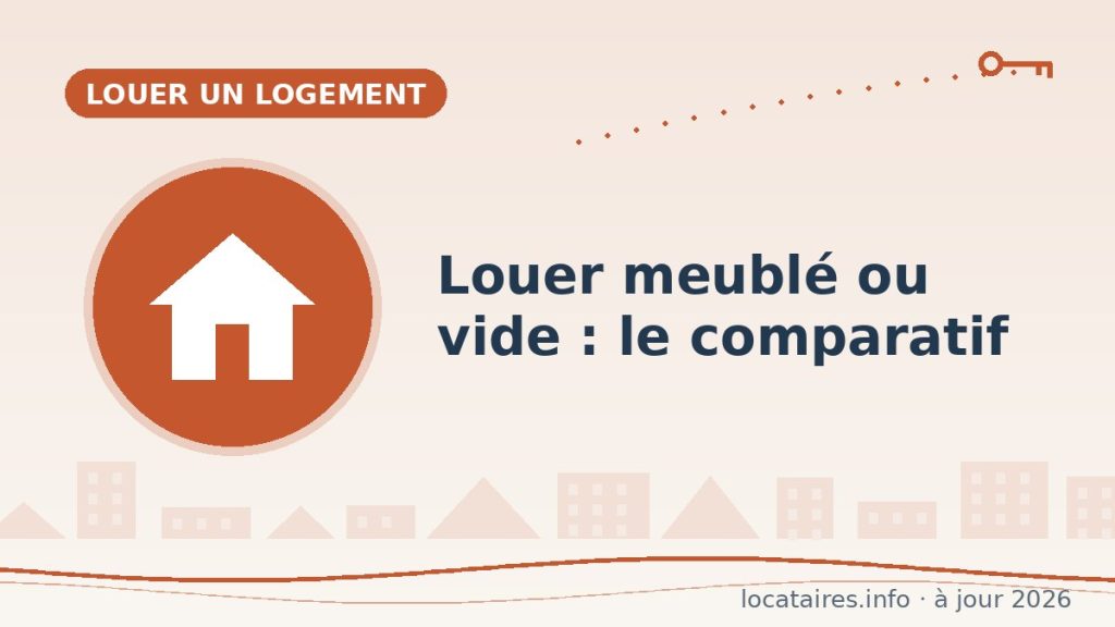 Louer meublé ou vide : le comparatif complet côté locataire