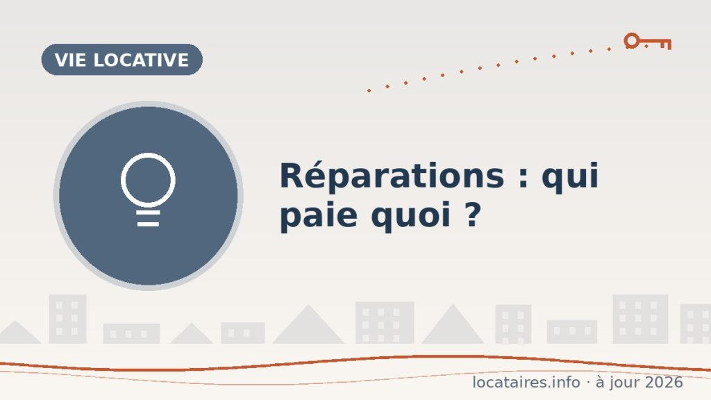 Réparations : locataire ou propriétaire, qui paie quoi ?